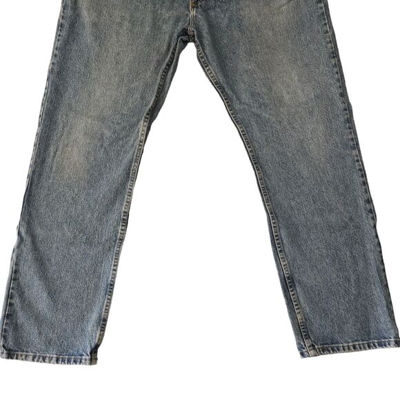 Wrangler Five Star Jeans Mens 40x32 Blue Medium Wash Denim Pants Relaxed Fit Zip - Picture 6 of 11